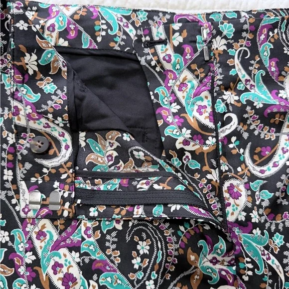 Ann Taylor Multicolor Paisley Wide-Leg Pants - Picture 9 of 16